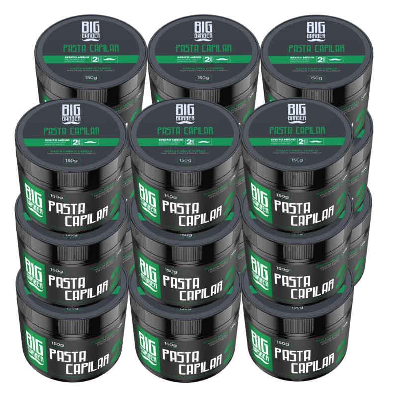 Pasta Capilar Big Barber 150g Level 2 Efeito Médio Caixa Com 18 Unidades
