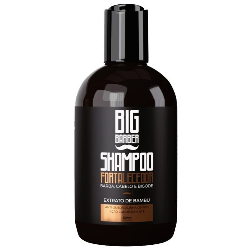 Kit Shampoo Fortalecedor + Condicionador Para Barba Big Barber 250ml Caixa Com 8 Unidades - Image 2