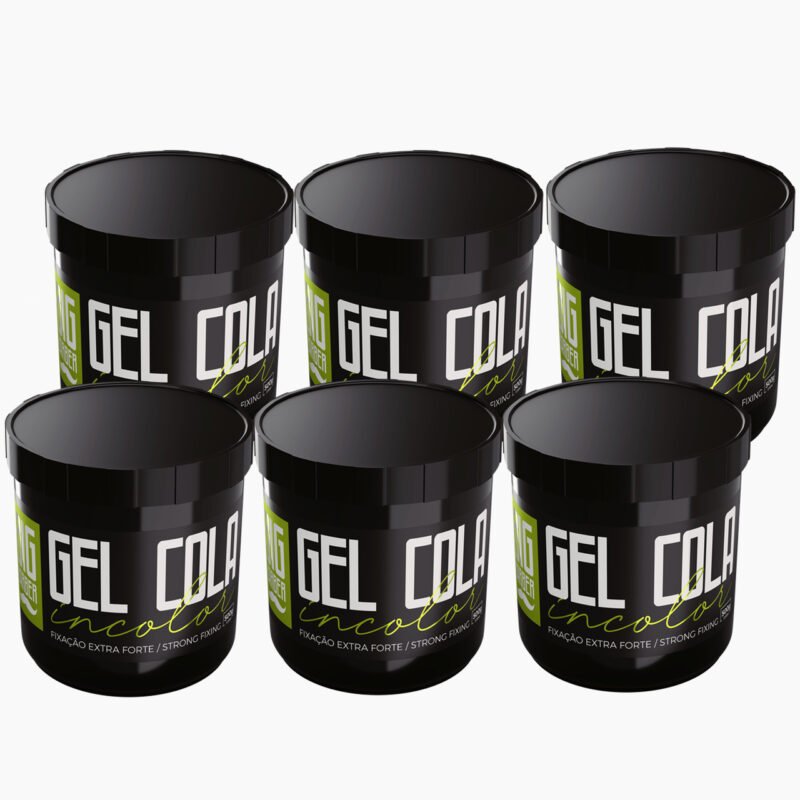 Gel Cola Big Barber 500g Incolor Caixa Com 6 Unidades