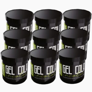 Gel Cola Big Barber 500g Incolor Caixa Com 9 Unidades