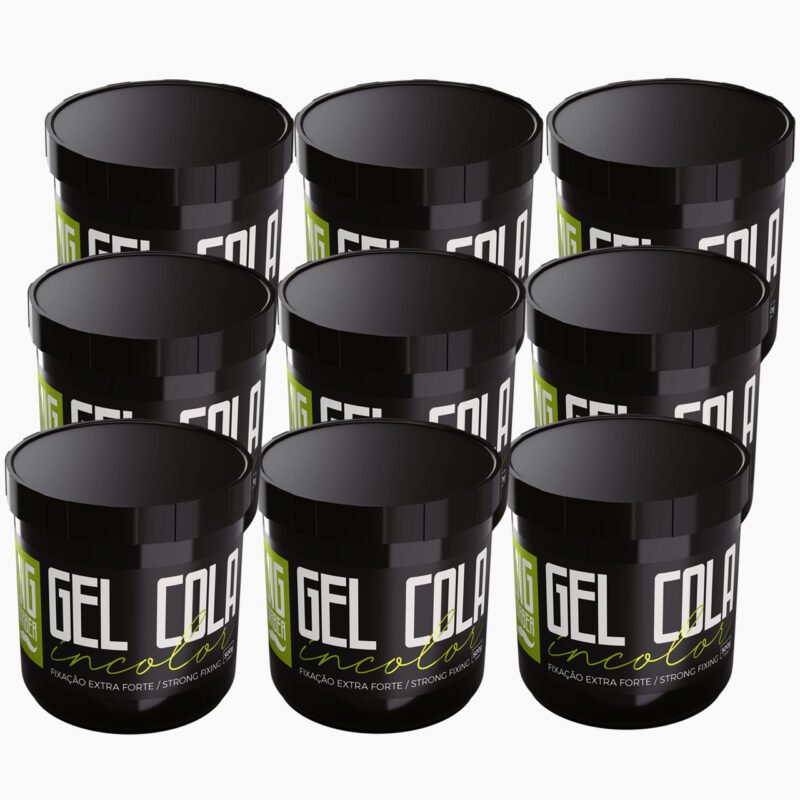 Gel Cola Big Barber 500g Incolor Caixa Com 9 Unidades