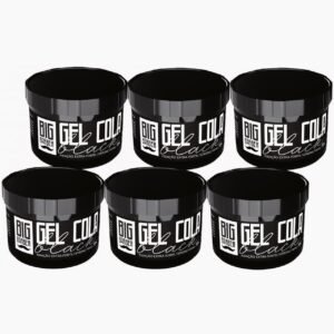 Gel Cola Black Big Barber 300g Pigmentado Caixa Com 6 Unidades