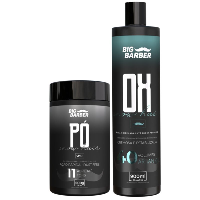 Kit Pó Descolorante 500g + Água Oxigenada 900ml Volume 40