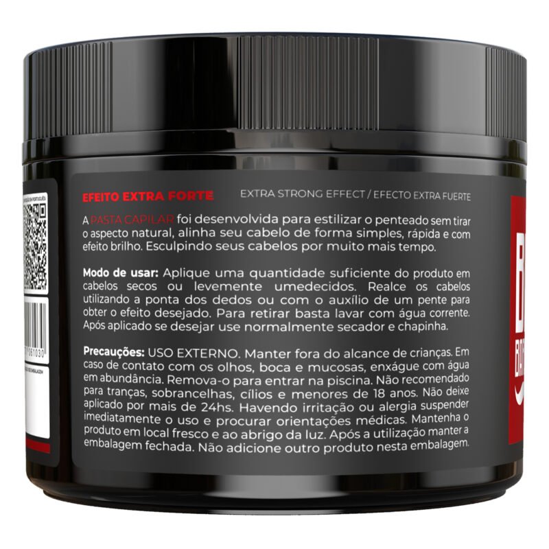 Pasta Capilar Big Barber 150g Level 5 Efeito Extra Forte Caixa Com 24 Unidades - Imagem 5