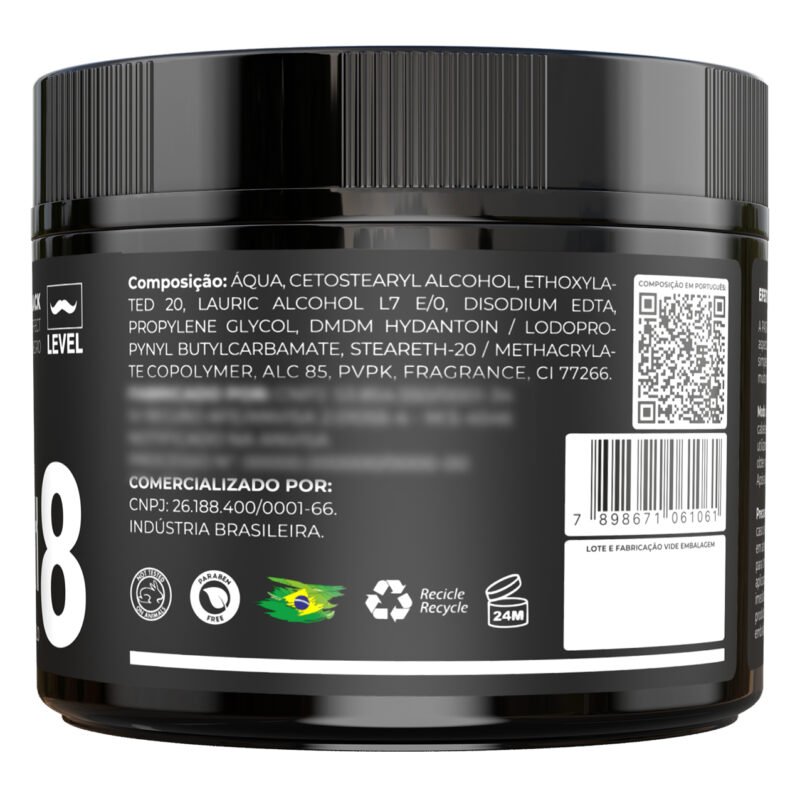 Pasta Capilar Efeito Black Big Barber 150g Level 8 Caixa Com 9 Unidades - Imagem 6