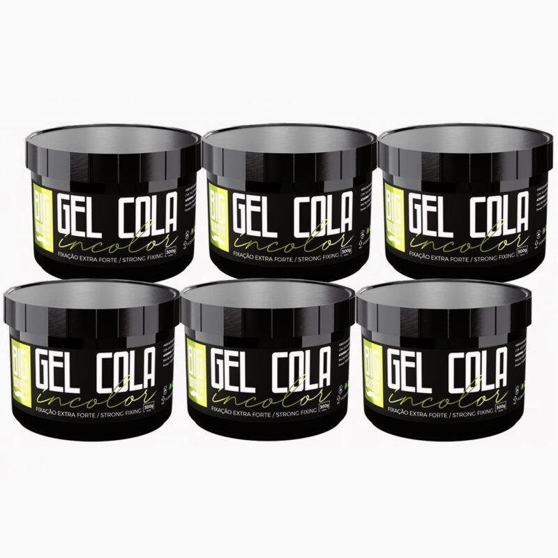 Gel Cola Big Barber 300g Incolor Caixa Com 6 Unidades