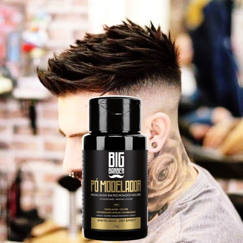 Pó Modelador Pomada Em Pó Big Barber 15g Caixa Com 9 Unidades - Imagem 3