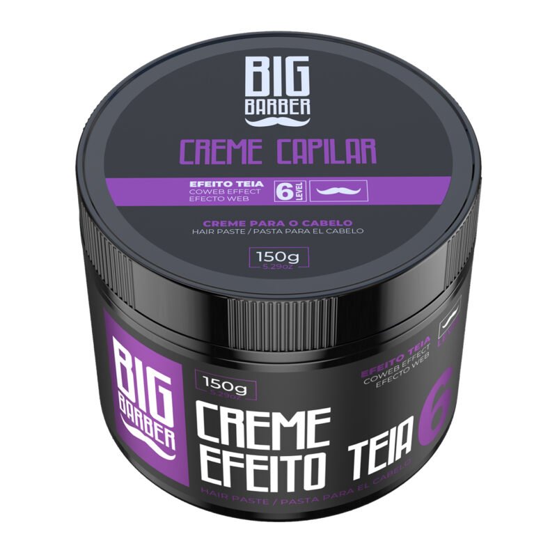 Creme Capilar Efeito Teia Big Barber 150g Level 6 Caixa Com 3 Unidades - Imagem 2