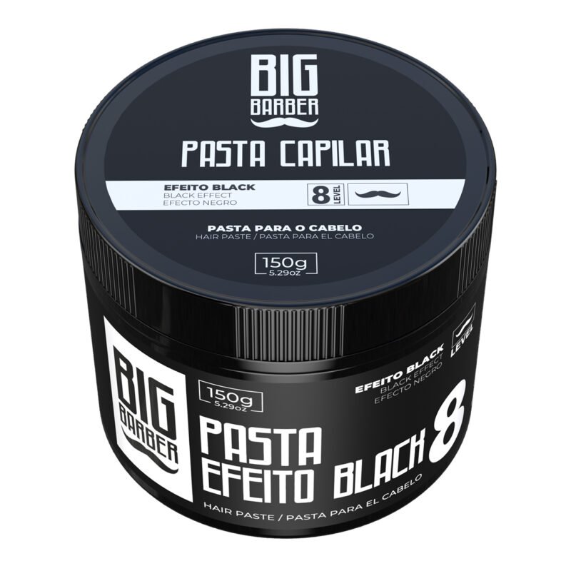 Pasta Capilar Efeito Black Big Barber 150g Level 8 Caixa Com 9 Unidades - Imagem 2