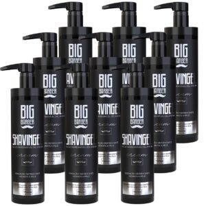 Shaving Gel De Barbear Big Barber 750ml Cream Caixa Com 9 Unidades