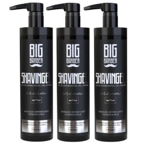 Shaving Gel De Barbear Big Barber 750ml Cream Caixa Com 3 Unidades