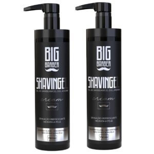 Shaving Gel De Barbear Big Barber 750ml Cream Caixa Com 2 Unidades