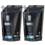 Shaving Gel De Barbear Big Barber Refil 1Kg Menthol Caixa Com 2 Unidades