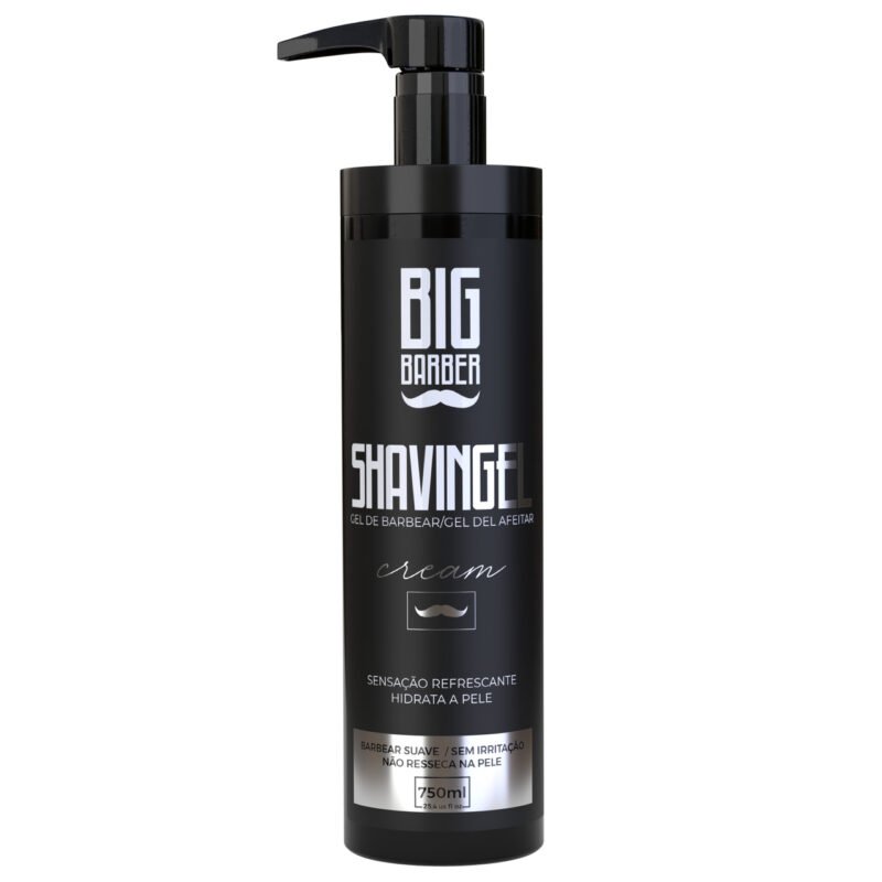 Shaving Gel De Barbear Big Barber 750ml Cream Caixa Com 6 Unidades - Imagem 2
