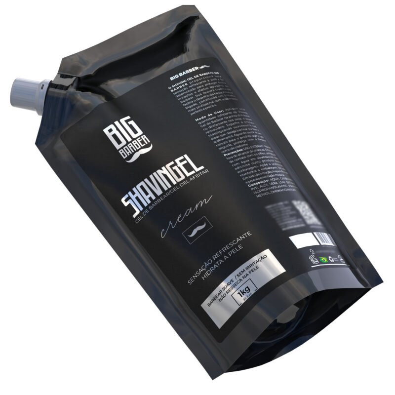 Shaving Gel De Barbear Big Barber Refil 1Kg Cream Caixa Com 3 Unidades - Imagem 6