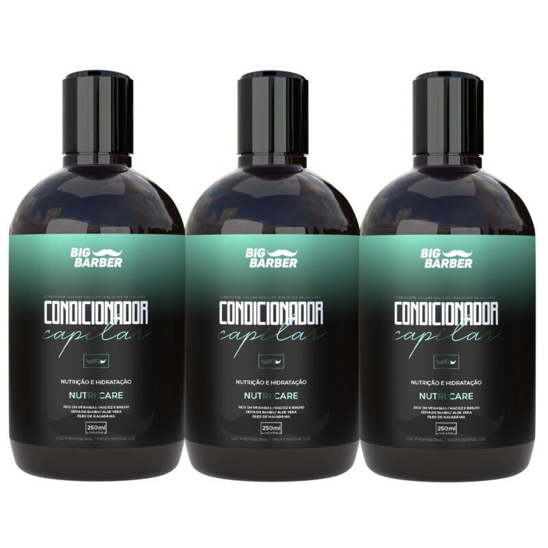 Condicionador Capilar Big Barber 250ml Nutri Care Caixa Com 3 Unidades