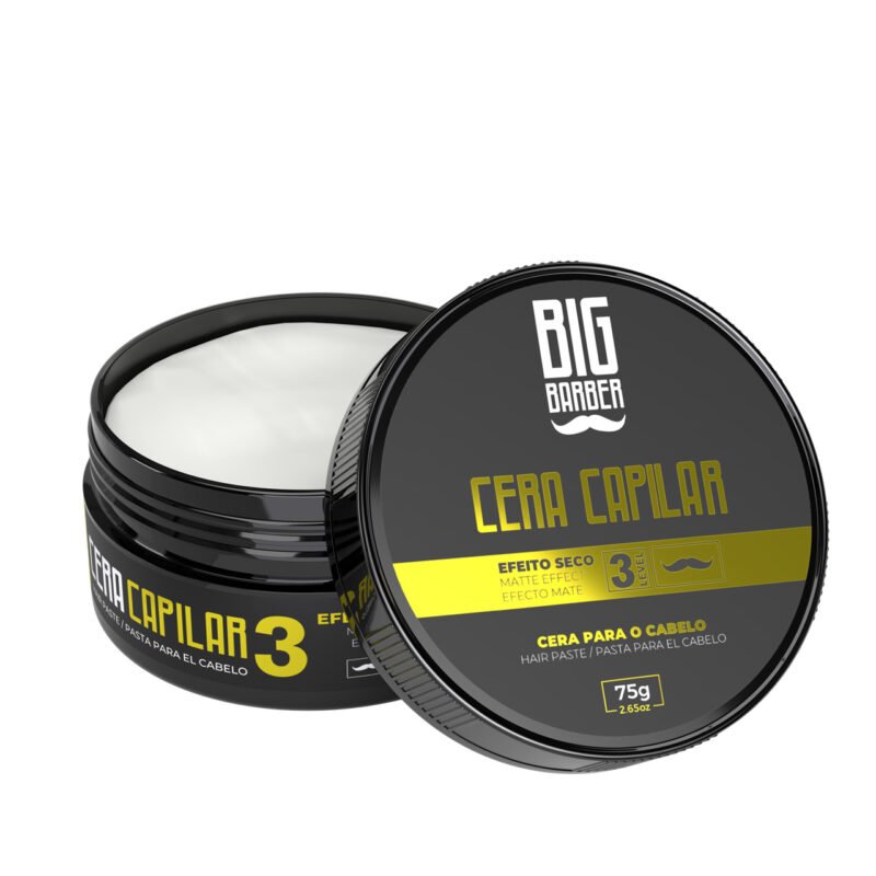 Cera Capilar Big Barber 75g Level 3 Matte Seco Caixa Com 9 Unidades - Imagem 6