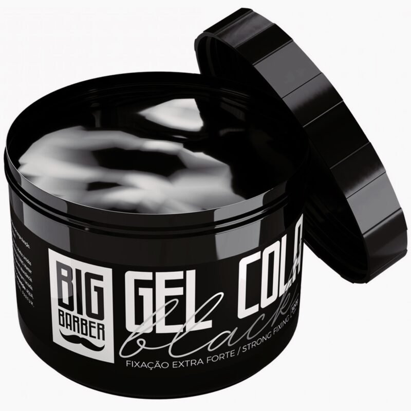 Gel Cola Black Big Barber 300g Pigmentado Caixa Com 12 Unidades - Imagem 2