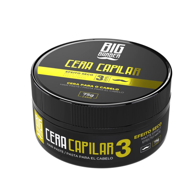 Cera Capilar Big Barber 75g Level 3 Matte Seco Caixa Com 15 Unidades - Imagem 2