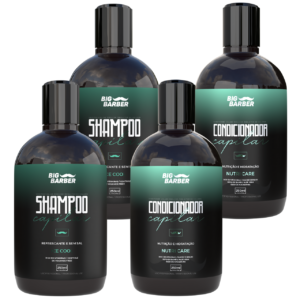 Kit Shampoo + Condicionador Capilar Big Barber 250ml Caixa Com 4 Unidades