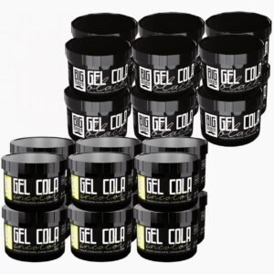 Gel Cola Big Barber 300g Misturado Incolor e Black Caixa Com 24 Unidades