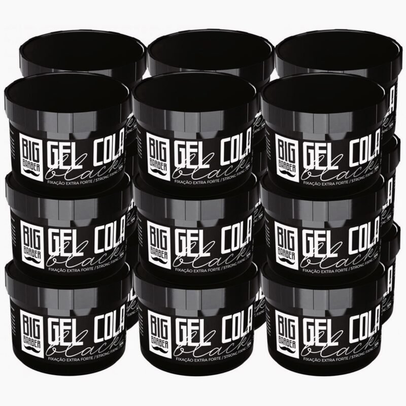 Gel Cola Black Big Barber 300g Pigmentado Caixa Com 18 Unidades - Imagem 4