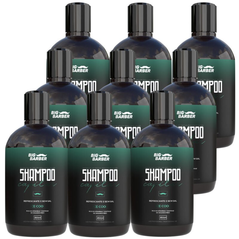 Shampoo Capilar Big Barber 250ml Ice Cool Caixa Com 9 Unidades