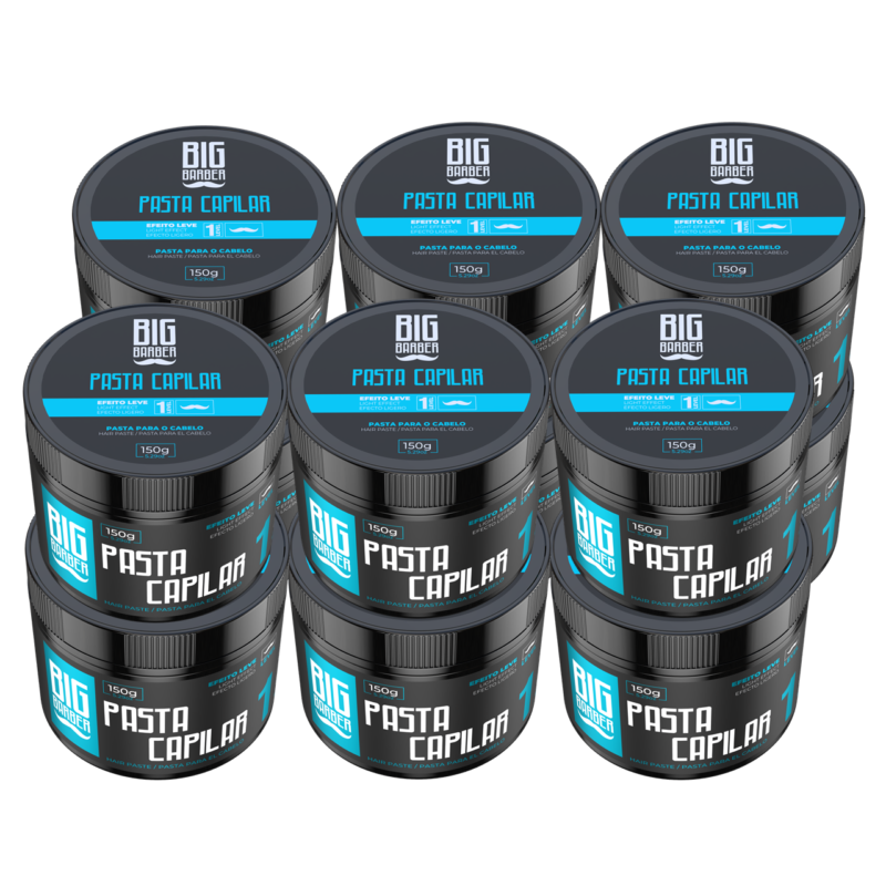 Pasta Capilar Big Barber 150g Level 1 Efeito Leve Caixa Com 12 Unidades