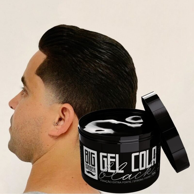 Gel Cola Black Big Barber 300g Pigmentado Caixa Com 12 Unidades - Imagem 4