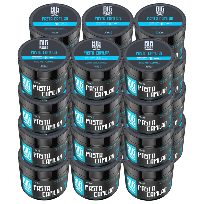 Pasta Capilar Big Barber 150g Level 1 Efeito Leve Caixa Com 21 Unidades