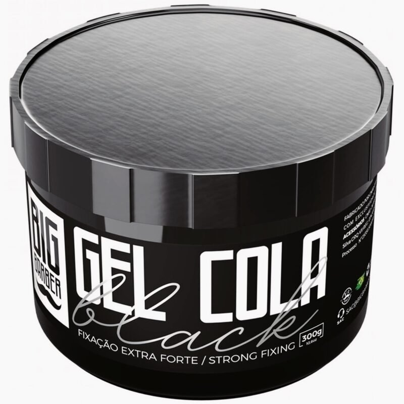 Gel Cola Black Big Barber 300g Pigmentado Caixa Com 12 Unidades - Imagem 5