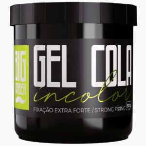 Gel Cola Big Barber 500g Incolor Fixação Extra Forte Profissional