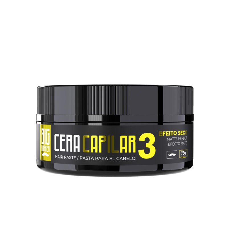 Cera Capilar Big Barber 75g Level 3 Matte Seco Caixa Com 9 Unidades - Imagem 3
