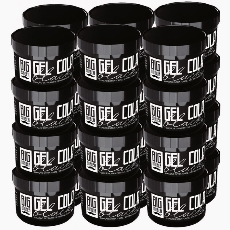 Gel Cola Black Big Barber 300g Pigmentado Caixa Com 24 Unidades - Imagem 6