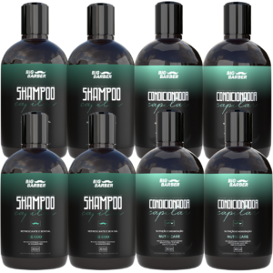 Kit Shampoo + Condicionador Capilar Big Barber 250ml Caixa Com 8 Unidades