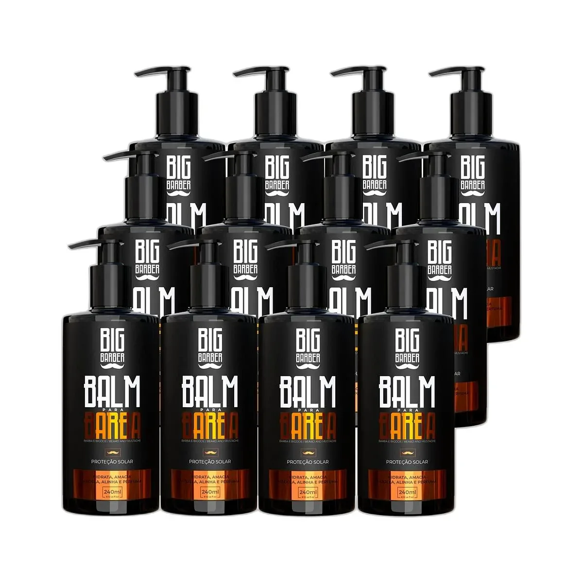 Big Barber - Balm Para Barba Big Barber 240ml Bancada Caixa Com 12 Unidades