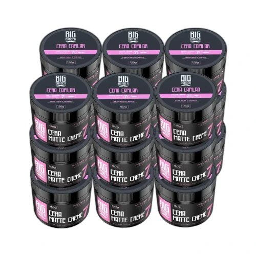 Big Barber - Cera Capilar Big Barber 150g Level 7 Matte Creme Caixa Com 18 Unidades