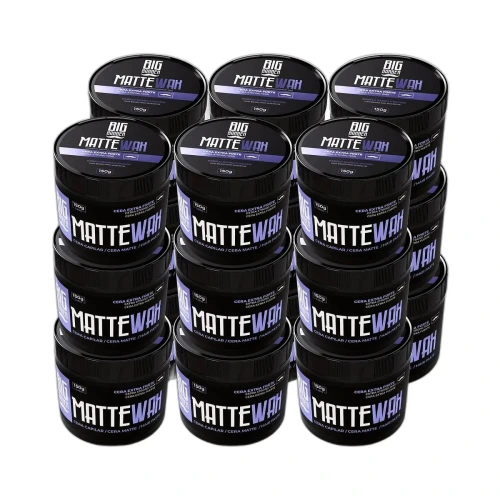 Big Barber - Cera Capilar Matte Wax Big Barber 150g Efeito Seco Caixa Com 18 Unidades