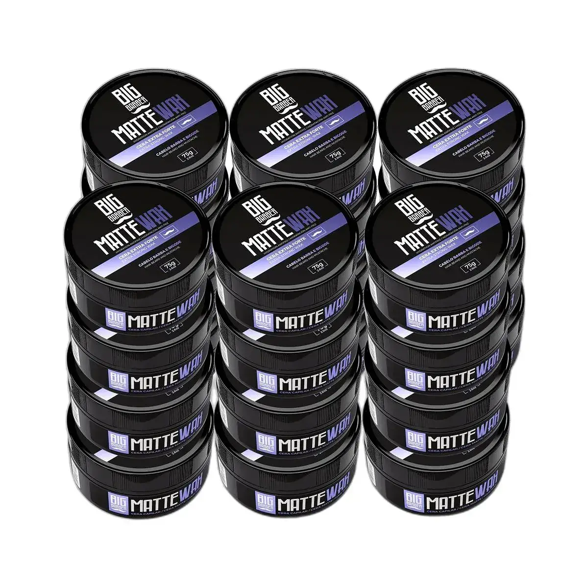 Big Barber – Cera Capilar Matte Wax Big Barber 75g Efeito Seco Caixa Com 24 Unidades Big Barber - Cera Capilar Matte Wax Big Barber 75g Efeito Seco Caixa Com 24 Unidades
