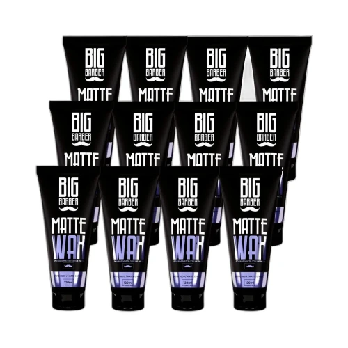 Big Barber - Cera Capilar Matte Wax Bisnaga Big Barber 120g Efeito Seco Caixa Com 12 Unidades