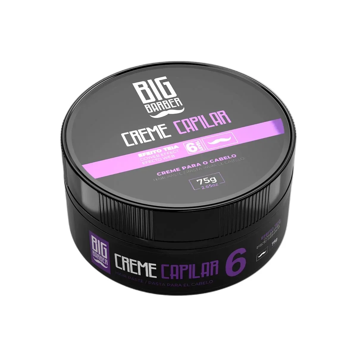 Big Barber – Creme Capilar Big Barber 75g Level 6 Efeito Teia Caixa Com 24 Unidades Big Barber - Creme Capilar Big Barber 75g Level 6 Efeito Teia Caixa Com 24 Unidades