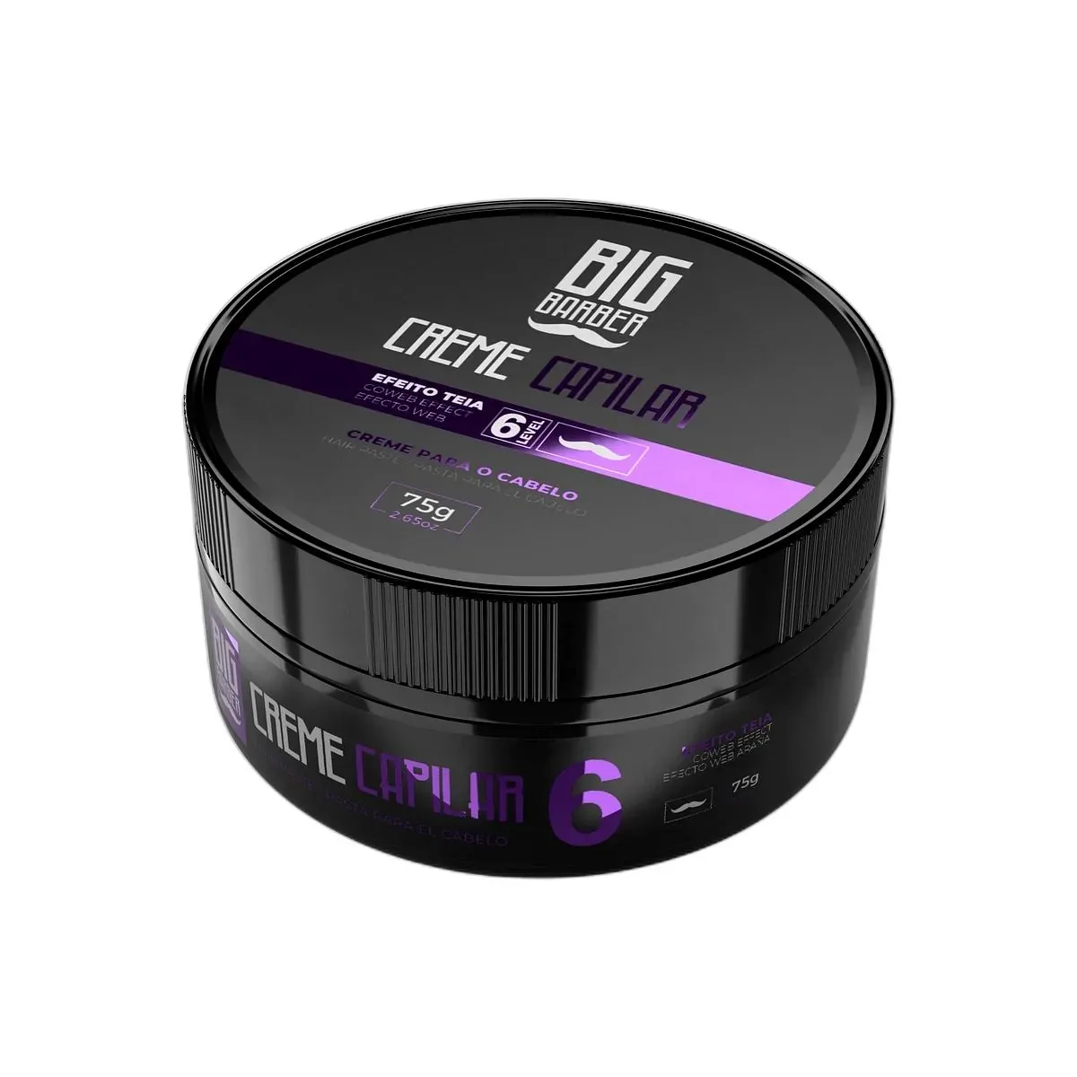 Big Barber – Creme Capilar Big Barber 75g Level 6 Efeito Teia Caixa Com 24 Unidades Big Barber - Creme Capilar Big Barber 75g Level 6 Efeito Teia Caixa Com 24 Unidades