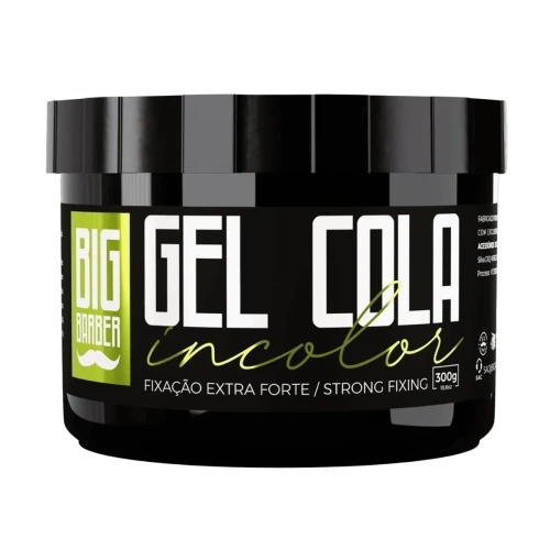 Big Barber - Gel Cola Incolor Big Barber 300g Fixação Extra Forte Profissional