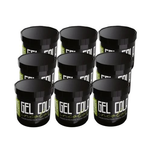 Big Barber - Gel Cola Incolor Big Barber 500g Caixa Com 12 Unidades