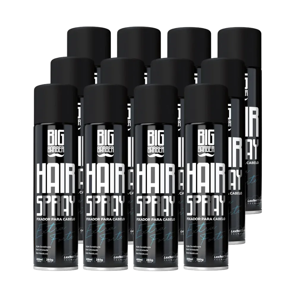 Big Barber – Laquê Hair Spray Big Barber 400ml/280g Extra Forte Caixa Com 12 Unidades Big Barber - Laquê Hair Spray Big Barber 400ml/280g Extra Forte Caixa Com 12 Unidades