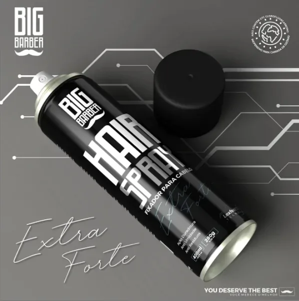 Big Barber – Laquê Hair Spray Big Barber 400ml/280g Extra Forte Caixa Com 12 Unidades Big Barber - Laquê Hair Spray Big Barber 400ml/280g Extra Forte Caixa Com 12 Unidades