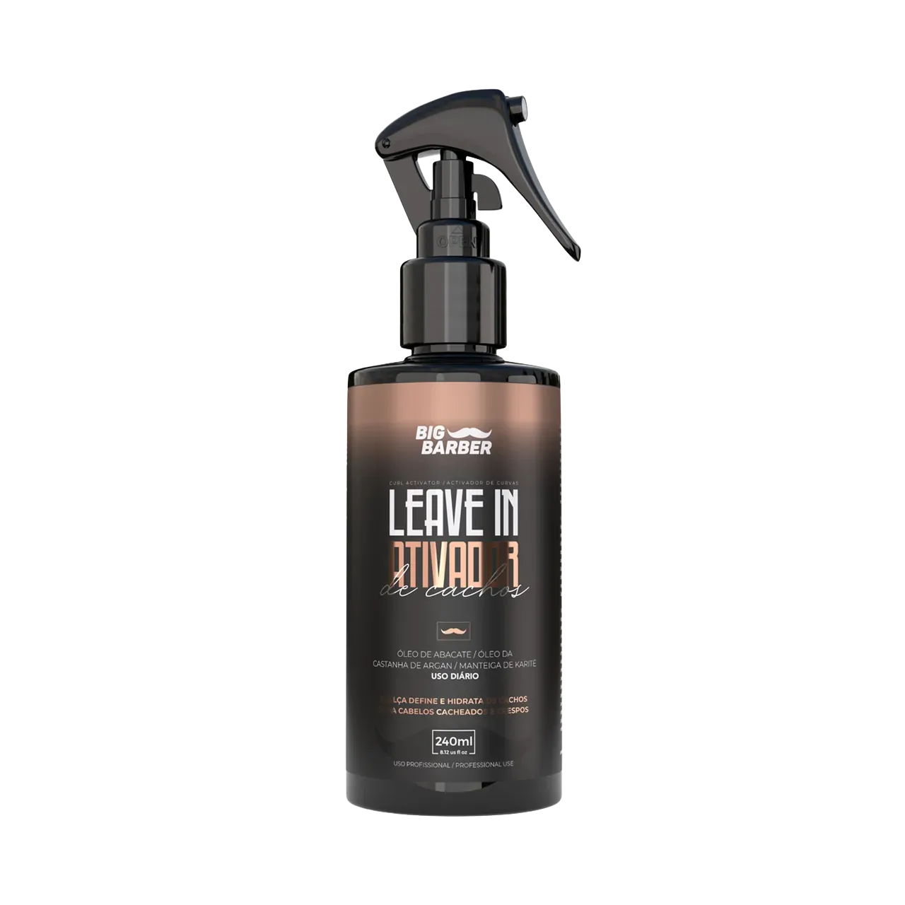 Big Barber – Leave-In Ativador De Cachos Big Barber 240ml Profissional Big Barber - Leave-In Ativador De Cachos Big Barber 240ml Profissional