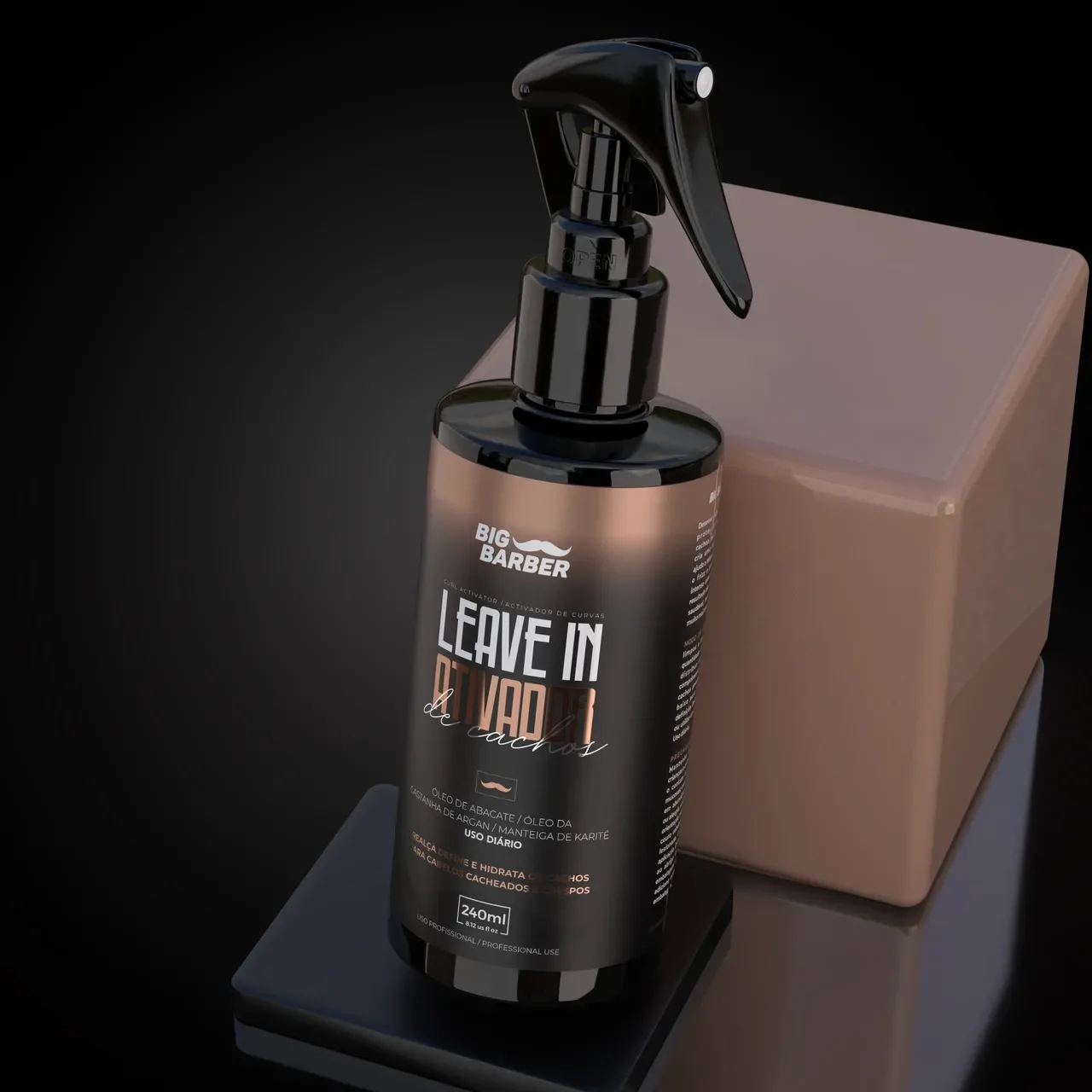 Big Barber – Leave-In Ativador De Cachos Big Barber 240ml Profissional Big Barber - Leave-In Ativador De Cachos Big Barber 240ml Profissional