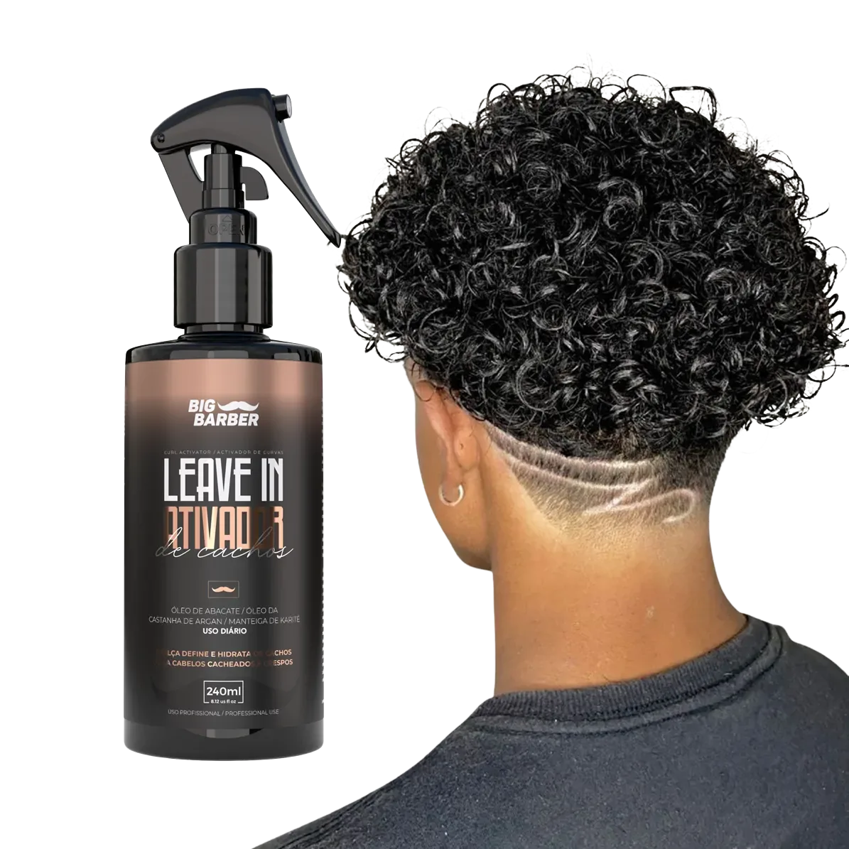 Big Barber – Leave-In Ativador De Cachos Big Barber 240ml Profissional Big Barber - Leave-In Ativador De Cachos Big Barber 240ml Profissional