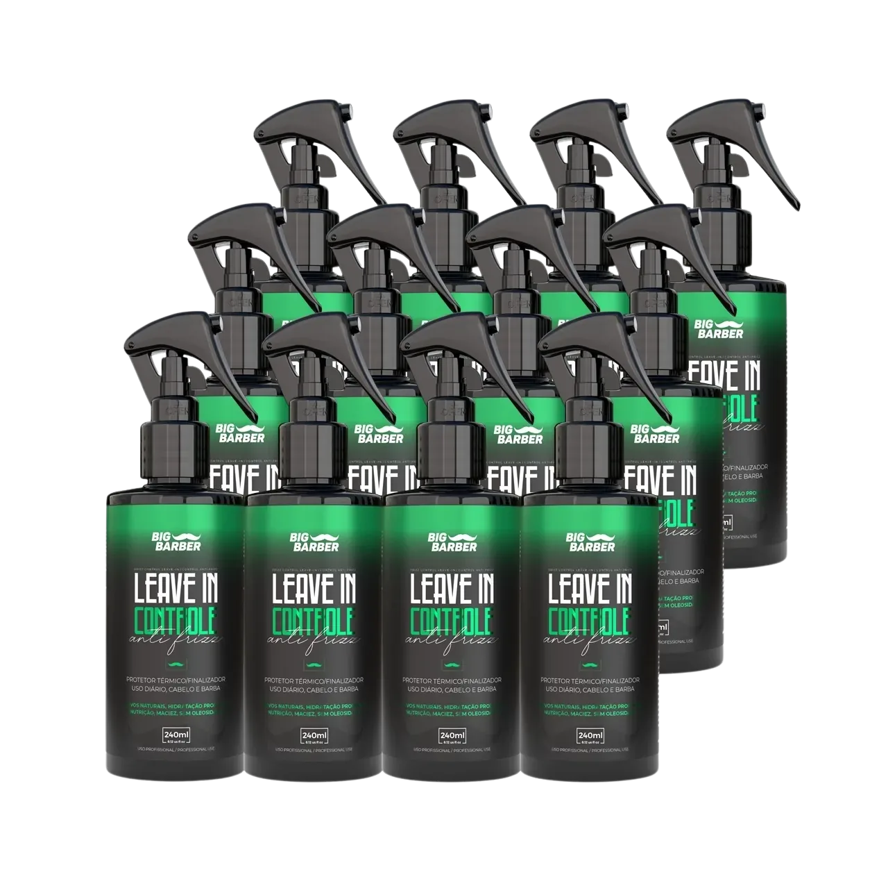 Big Barber – Leave-In Controle Anti Frizz Big Barber 240ml Caixa Com 12 Unidades Big Barber - Leave-In Controle Anti Frizz Big Barber 240ml Caixa Com 12 Unidades